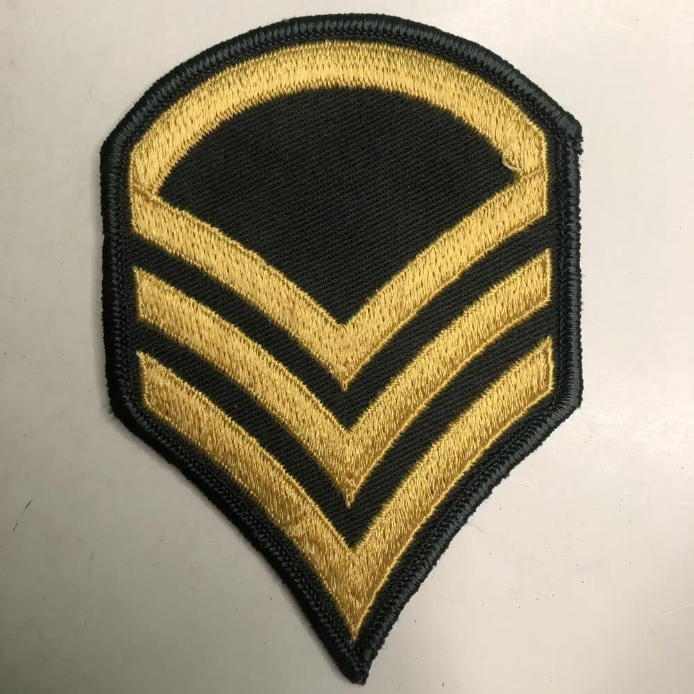 Vintage US Army Master Sergeant E-8 Sew On Embroidered Patch 4.5x3